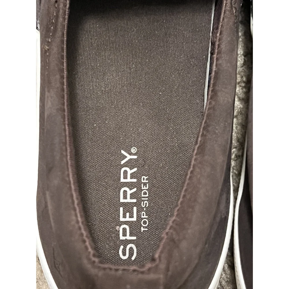 Sperry Women’s Slip-On Loafers Size 11 Brown Leather Memory Foam Comfort Shoes